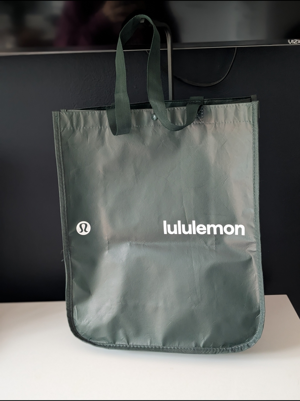Lululemon Athletica Forest Green Reusable Tote